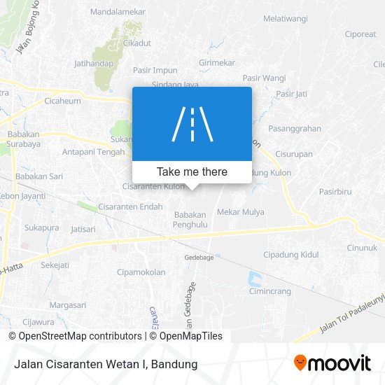 Jalan Cisaranten Wetan I map
