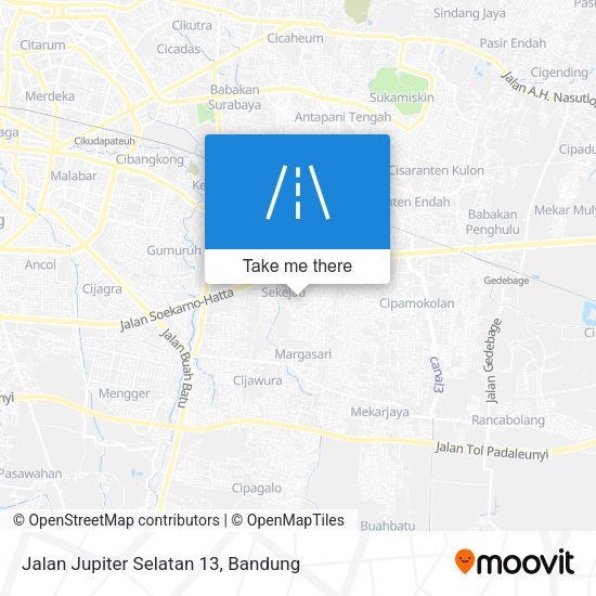 Jalan Jupiter Selatan 13 map