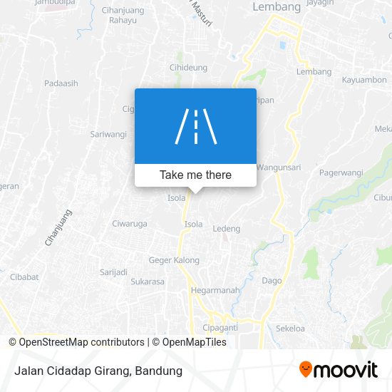 Jalan Cidadap Girang map