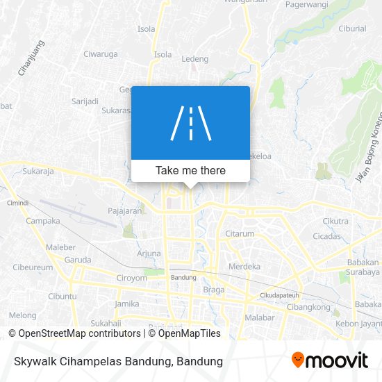 Skywalk Cihampelas Bandung map