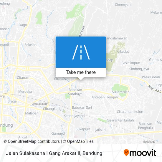 Jalan Sulakasana I Gang Arakat II map