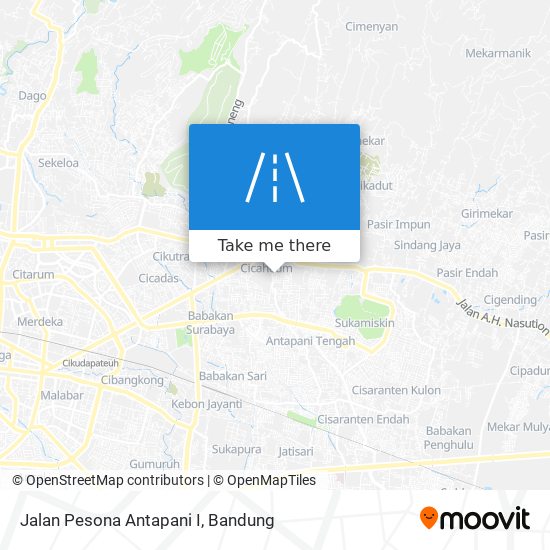 Jalan Pesona Antapani I map