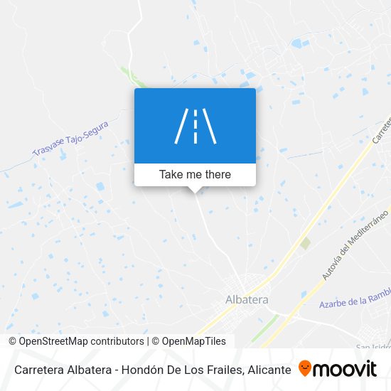 Carretera Albatera - Hondón De Los Frailes map