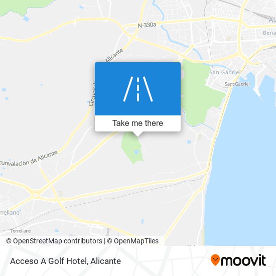 Acceso A Golf Hotel map