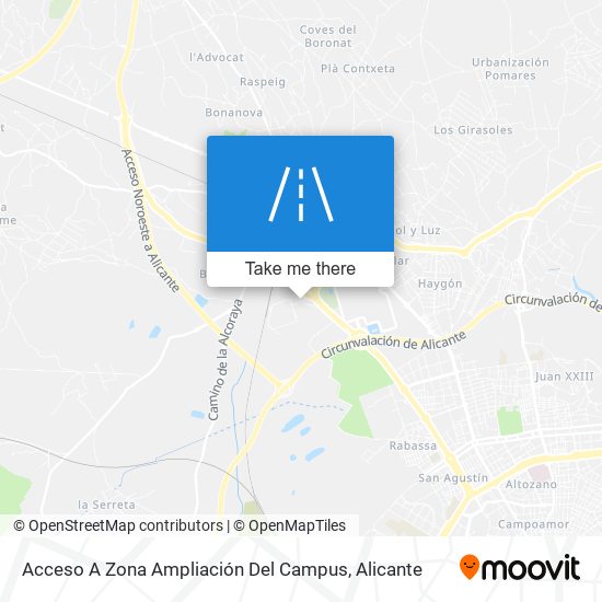 Acceso A Zona Ampliación Del Campus map