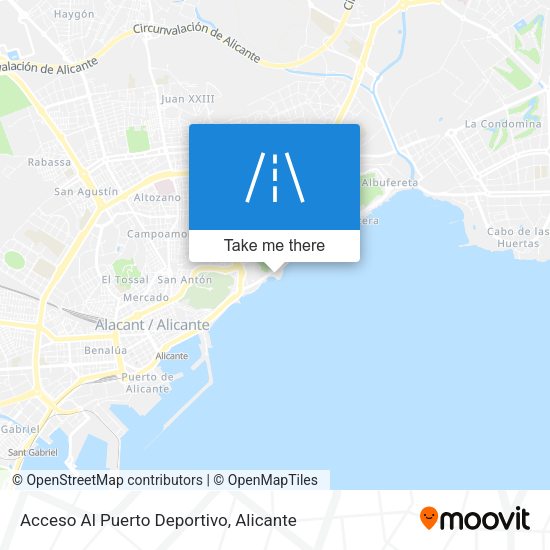 Acceso Al Puerto Deportivo map