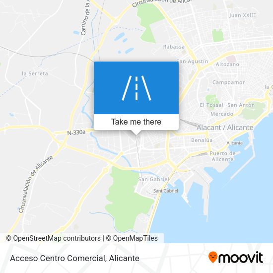 Acceso Centro Comercial map