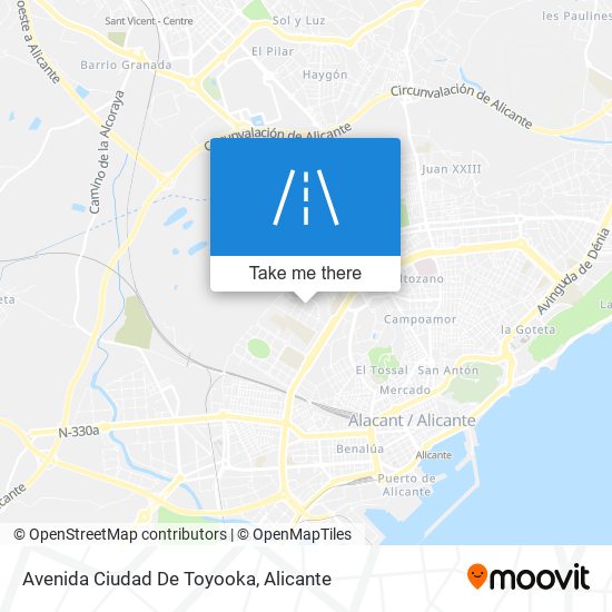 mapa Avenida Ciudad De Toyooka