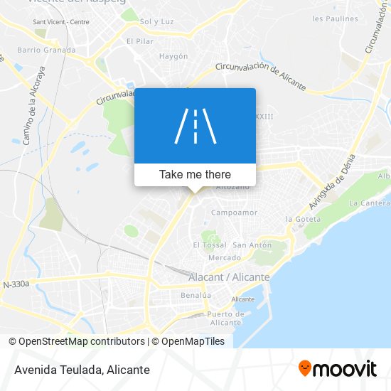 mapa Avenida Teulada