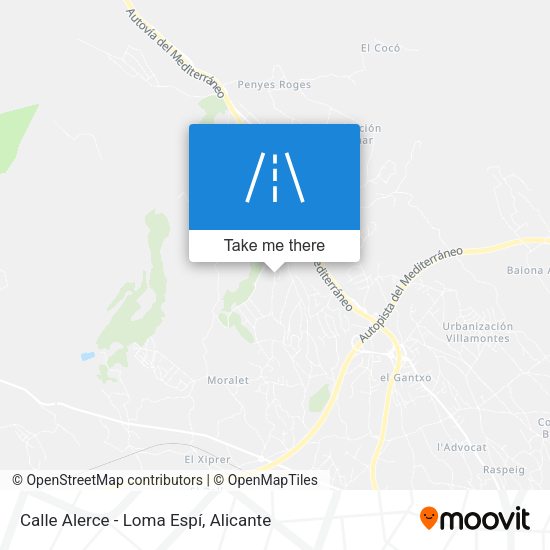Calle Alerce - Loma Espí map