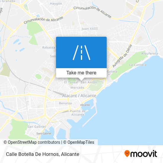 Calle Botella De Hornos map