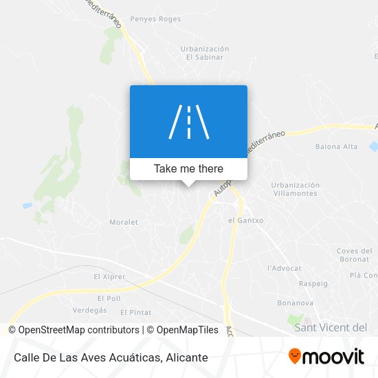 Calle De Las Aves Acuáticas map