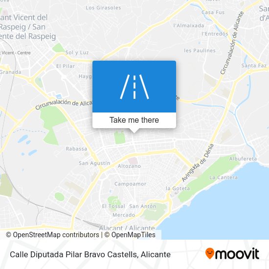 Calle Diputada Pilar Bravo Castells map