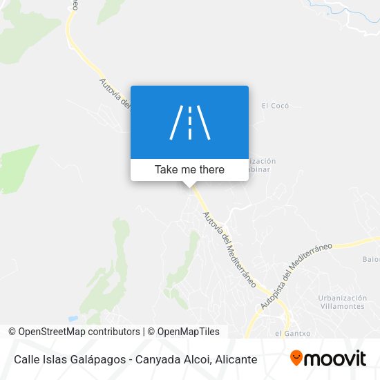 Calle Islas Galápagos - Canyada Alcoi map