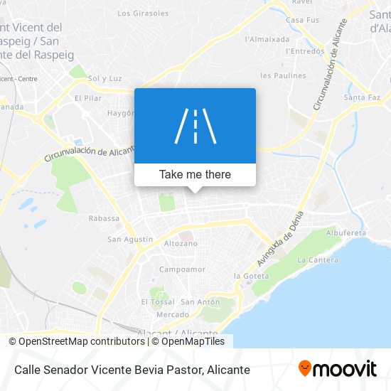 Calle Senador Vicente Bevia Pastor map