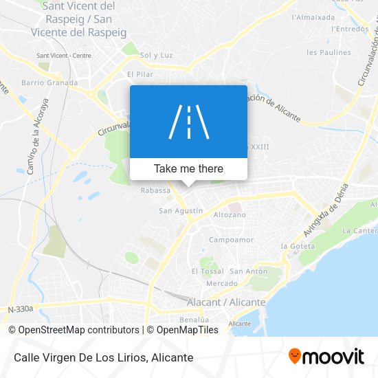 Calle Virgen De Los Lirios map