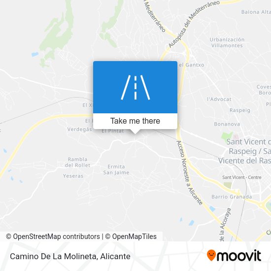 Camino De La Molineta map