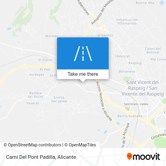 Camí Del Pont Padilla map