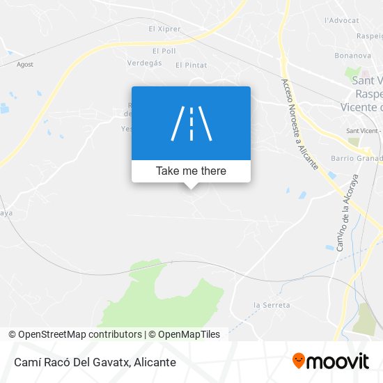 Camí Racó Del Gavatx map