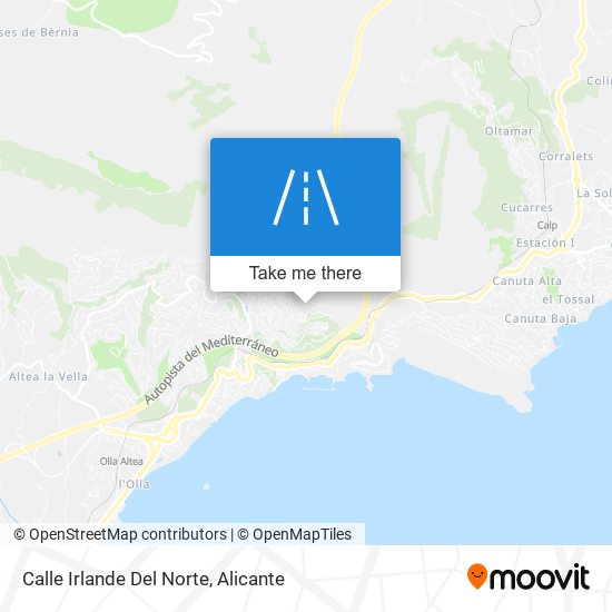Calle Irlande Del Norte map