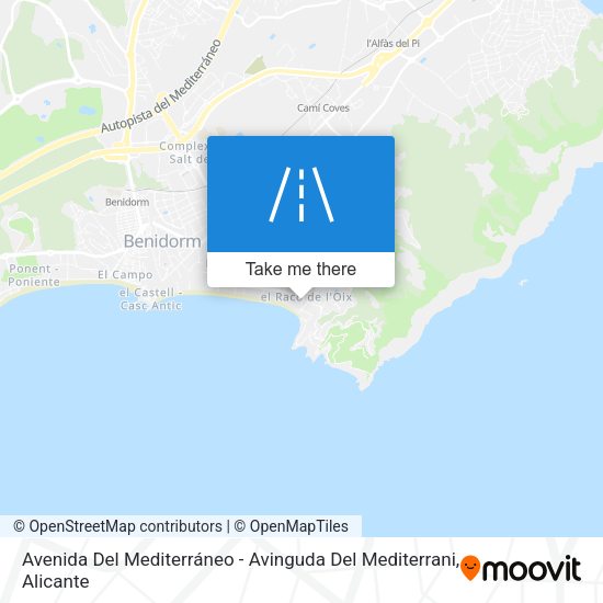 Avenida Del Mediterráneo - Avinguda Del Mediterrani map