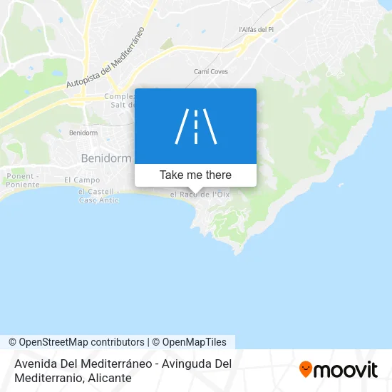 Avenida Del Mediterráneo - Avinguda Del Mediterranio map