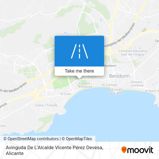 Avinguda De L'Alcalde Vicente Pérez Devesa map