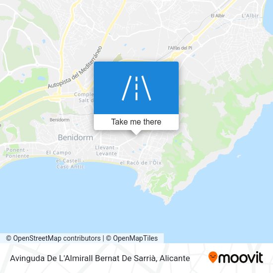 Avinguda De L'Almirall Bernat De Sarrià map
