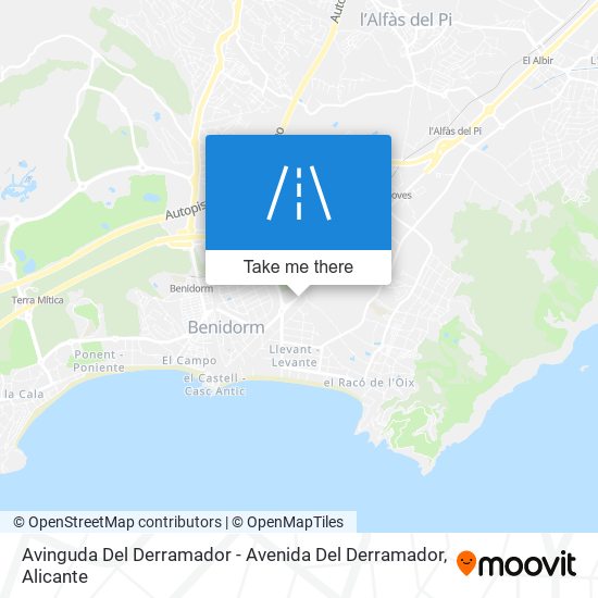 mapa Avinguda Del Derramador  -  Avenida Del Derramador