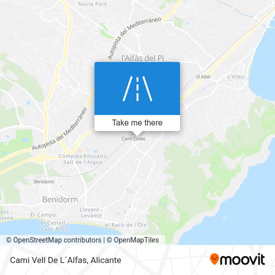 Cami Vell De L´Alfas map