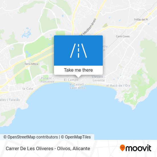 Carrer De Les Oliveres - Olivos map