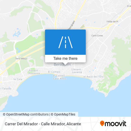 mapa Carrer Del Mirador - Calle Mirador