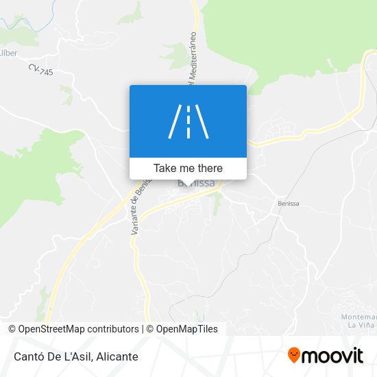 Cantó De L'Asil map