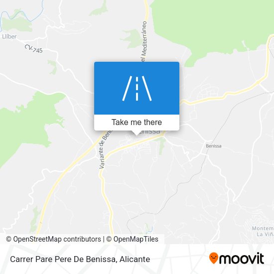 Carrer Pare Pere De Benissa map