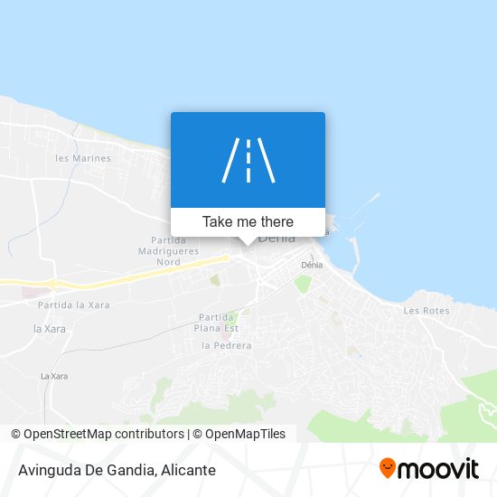 mapa Avinguda De Gandia