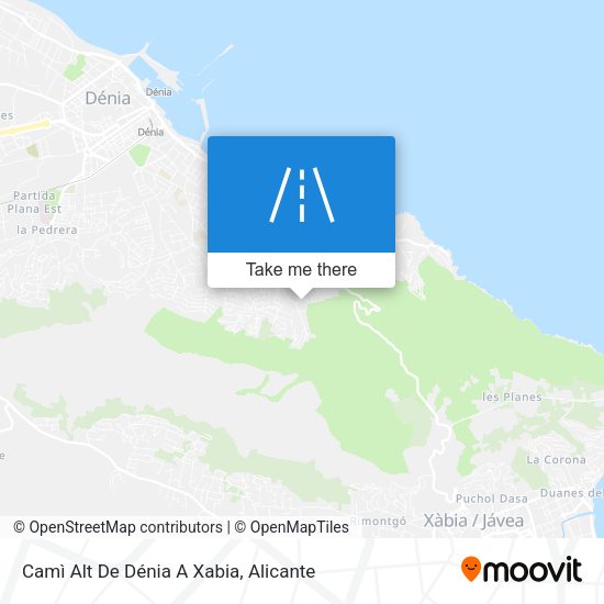 Camì Alt De Dénia A Xabia map