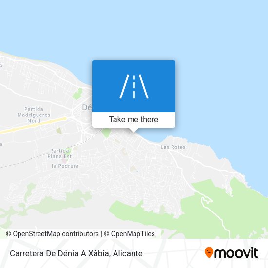 Carretera De Dénia A Xàbia map