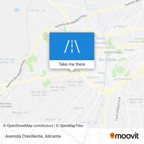 Avenida Crevillente map