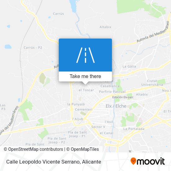 Calle Leopoldo Vicente Serrano map