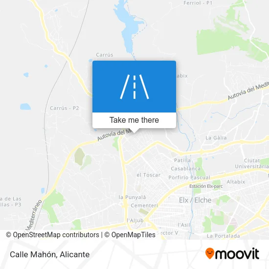 Calle Mahón map
