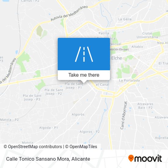 Calle Tonico Sansano Mora map