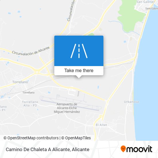 mapa Camino De Chaleta A Alicante