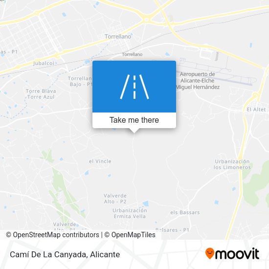 Camí De La Canyada map