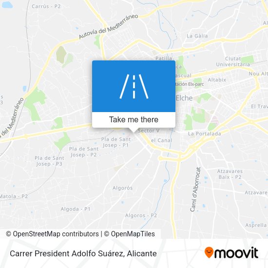 Carrer President Adolfo Suárez map