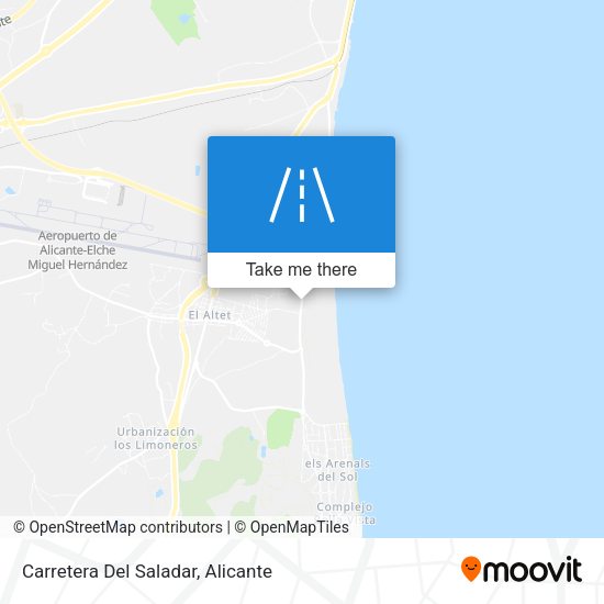 Carretera Del Saladar map