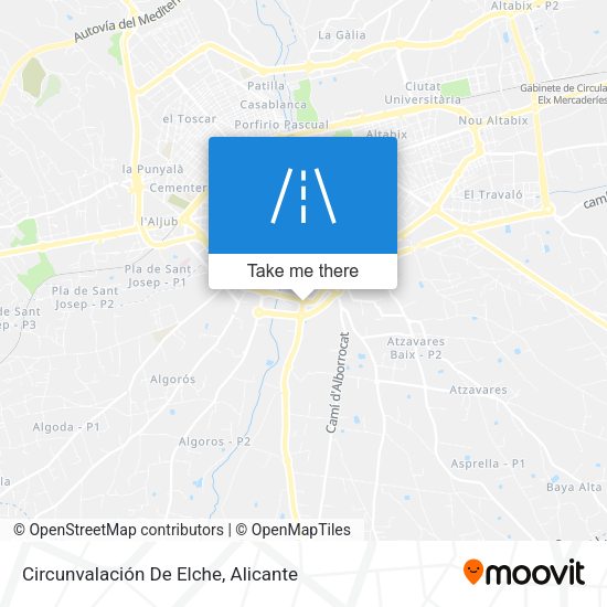 Circunvalación De Elche map