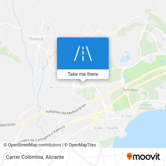 Carrer Colòmbia map