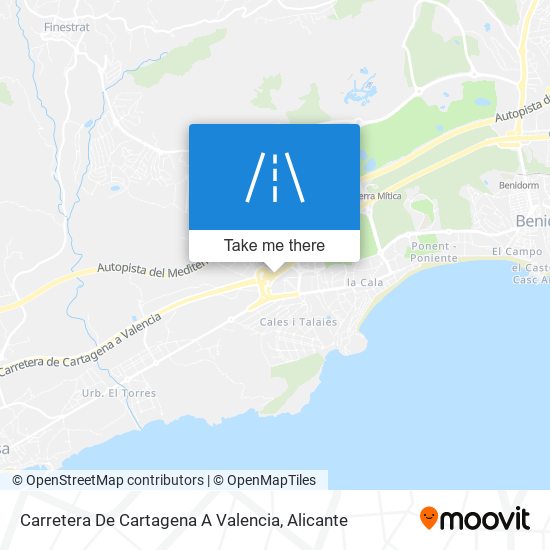 Carretera De Cartagena A Valencia map