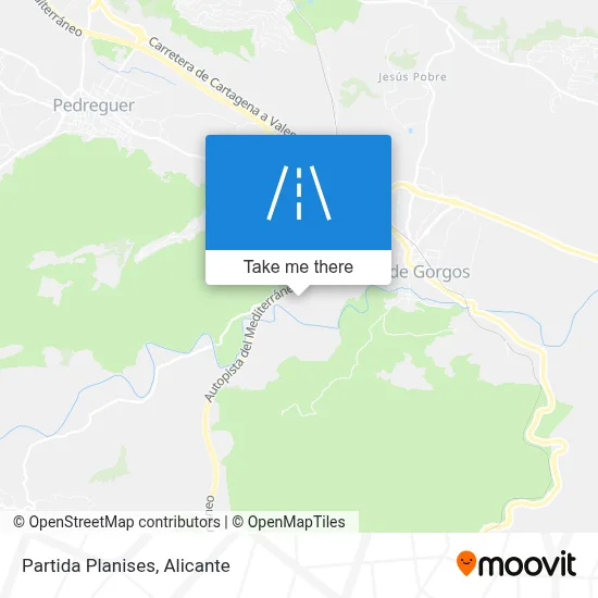 Partida Planises map