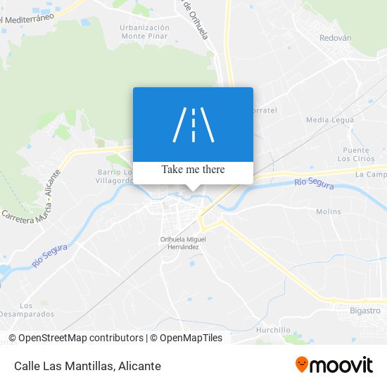 Calle Las Mantillas map